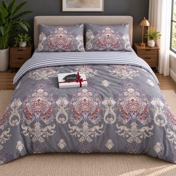 Bedding Set Gold calico Azalia, Single, 50*70, Gold Calico