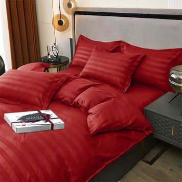 Italian satin bedding set Coral, Queen 50*70