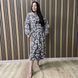 Women's plush dress - coffee hearts, S