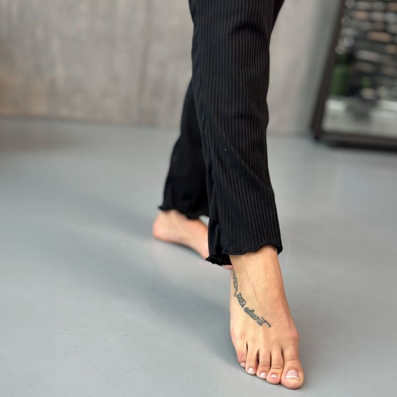 Knitted pajamas "mustang" - black, S