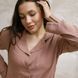 Pajamas set with muslin pants - coffee, S