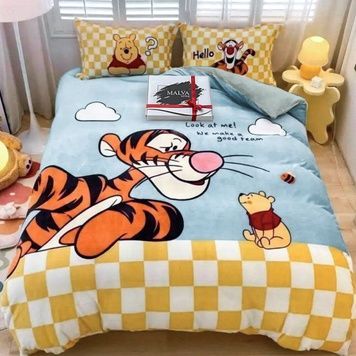 Children's velour bedding set - fast tiger, Twin 50*70