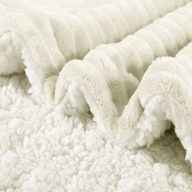 Bamboo-sheepskin plaid - milk, 200*230