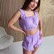 Pajamas-three-piece muslin - lilac, XL