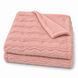 Fur plaid blanket "wave" - peach, 220*240
