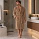Men's microfiber robe - cappuccino, XXL