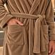 Men's microfiber robe - cappuccino, XXL