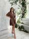 Silk bathrobe with "coffee" combination, L