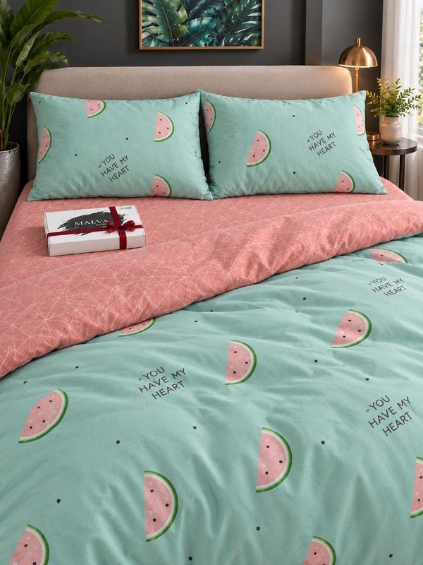 Bedding Set Gold calico Alisa, Single, 50*70, Gold Calico