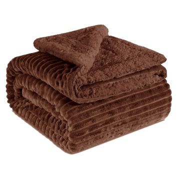 Bamboo-sheepskin pattern - chocolate, 150*200