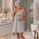 Bath set smooth microfiber - light gray