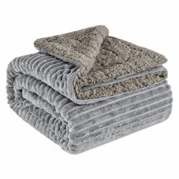 Bamboo-sheepskin pattern - grey/taup, 150*200