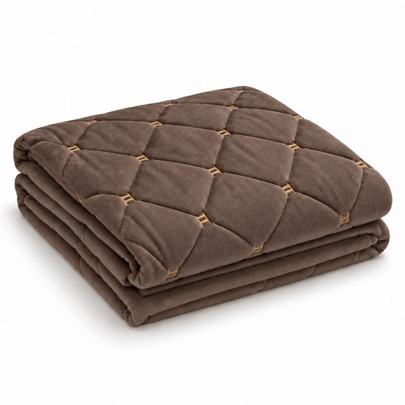 Suede throw "erme" - chocolate, 220*240