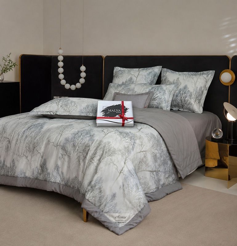 Satin Viscose bedding set Mysterious forest, Queen 50*70
