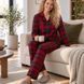 Women's flannel pajamas - red check, L
