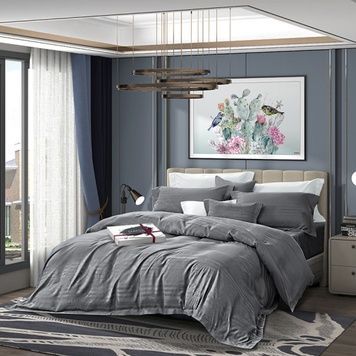 Bedding Set Strip polysatin Deiton, Queen, 50*70, Strip polysatin